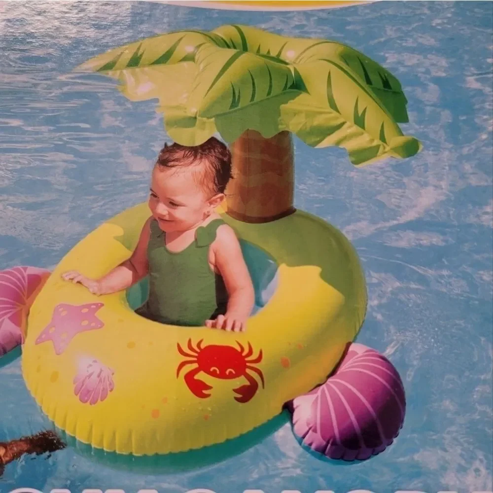 Swimways sun Canopy Baby Boat Step 1 Ages 9-24 Months Swimming Crab or Palm